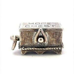 VTG Estate Danecraft Sterling Silver Hope Chest Pendant Charm! 128